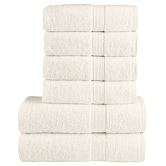 vidaXL 6 Piece Premium Towel Set SOLUND Cream 600 gsm 1