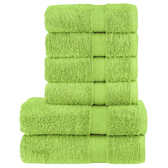 vidaXL 6 Piece Premium Towel Set SOLUND Apple Green 600 gsm 1