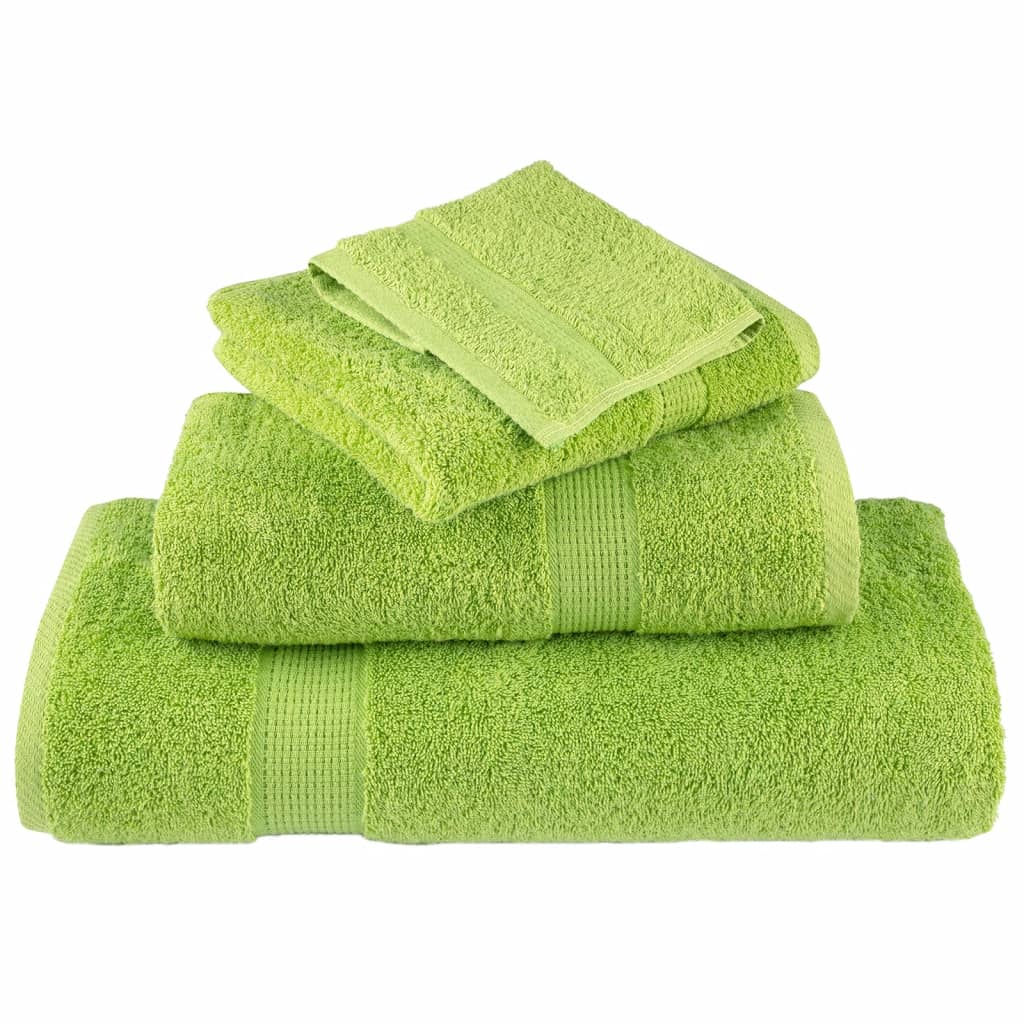 vidaXL 6 Piece Premium Towel Set SOLUND Apple Green 600 gsm 4