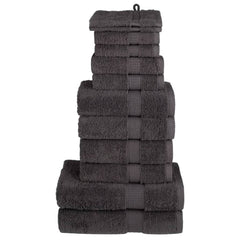 vidaXL 12 Piece Premium Towel Set SOLUND Anthracite 600 gsm 1