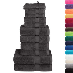 vidaXL 12 Piece Premium Towel Set SOLUND Anthracite 600 gsm 2