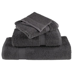 vidaXL 12 Piece Premium Towel Set SOLUND Anthracite 600 gsm 4