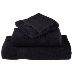 vidaXL 12 Piece Premium Towel Set SOLUND Black 600 gsm 4