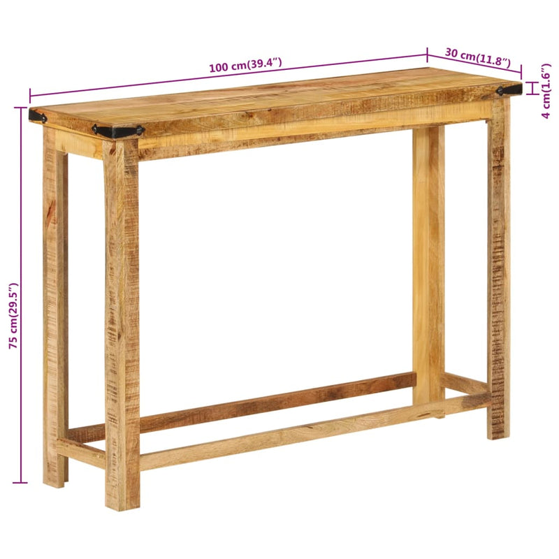 Console Table 100x30x75 cm Solid Wood Mango