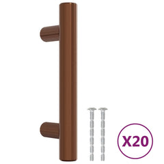 vidaXL Cabinet Handles 20 pcs Bronze 64 mm Stainless Steel 2