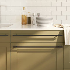 vidaXL Cabinet Handle | Set of 10 | Black | Stainless Steel | Long | Simplistic 1