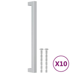 vidaXL Cabinet Handles 10 pcs Silver 224 mm Stainless Steel 2