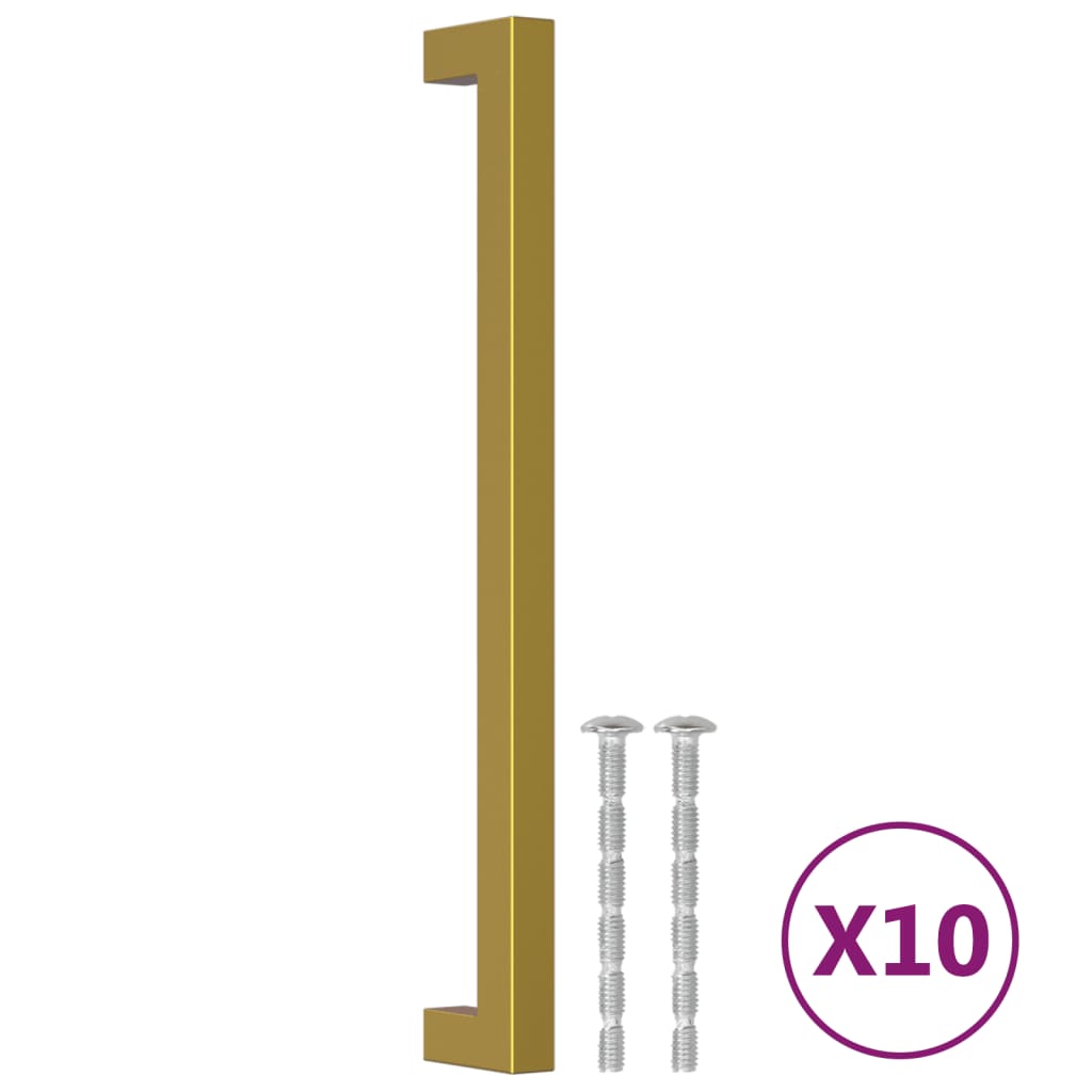 vidaXL Cabinet Handles 10 pcs Gold 224 mm Stainless Steel 2