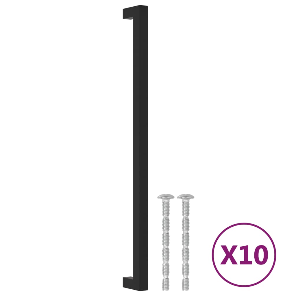 vidaXL Cabinet Handles 10 pcs Black 320 mm Stainless Steel 2