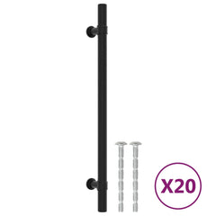 vidaXL Cabinet Handles 20 pcs Black 192 mm Stainless Steel 2