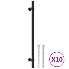vidaXL Cabinet Handles 10 pcs Black 224 mm Stainless Steel 2