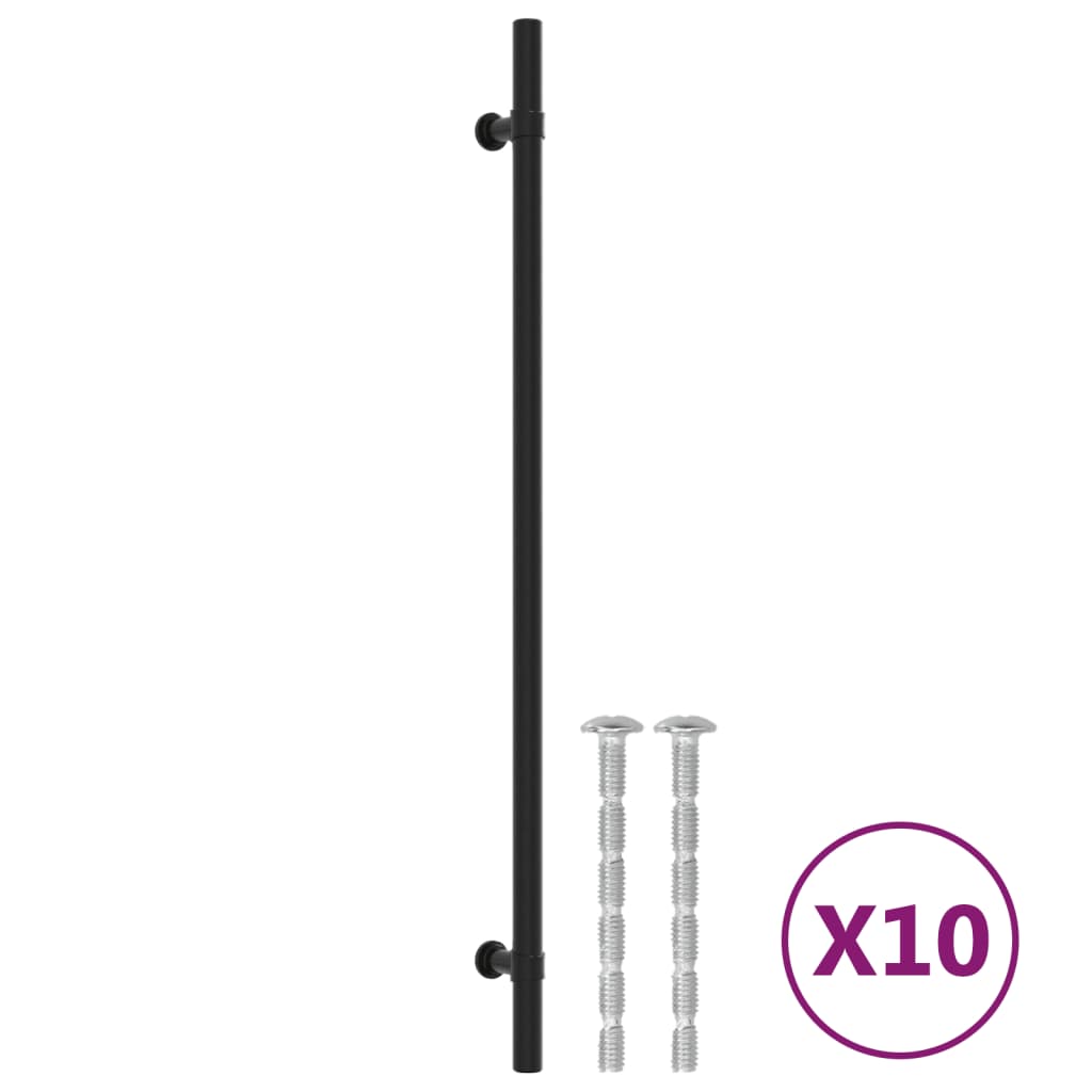 vidaXL Cabinet Handles 10 pcs Black 320 mm Stainless Steel 2