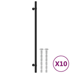 vidaXL Cabinet Handles 10 pcs Black 320 mm Stainless Steel 2
