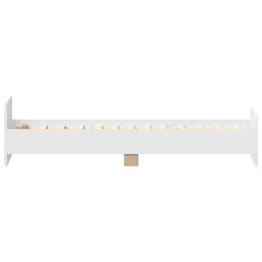 Bed Frame without Mattress 90x190 cm Engineered Wood White