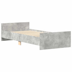 vidaXL Bed Frame without Mattress Concrete Grey 75x190 cm Small Single 4