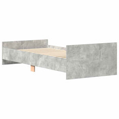 vidaXL Bed Frame without Mattress Concrete Grey 75x190 cm Small Single 6
