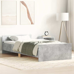 vidaXL Bed Frame without Mattress Concrete Grey 75x190 cm Small Single 1