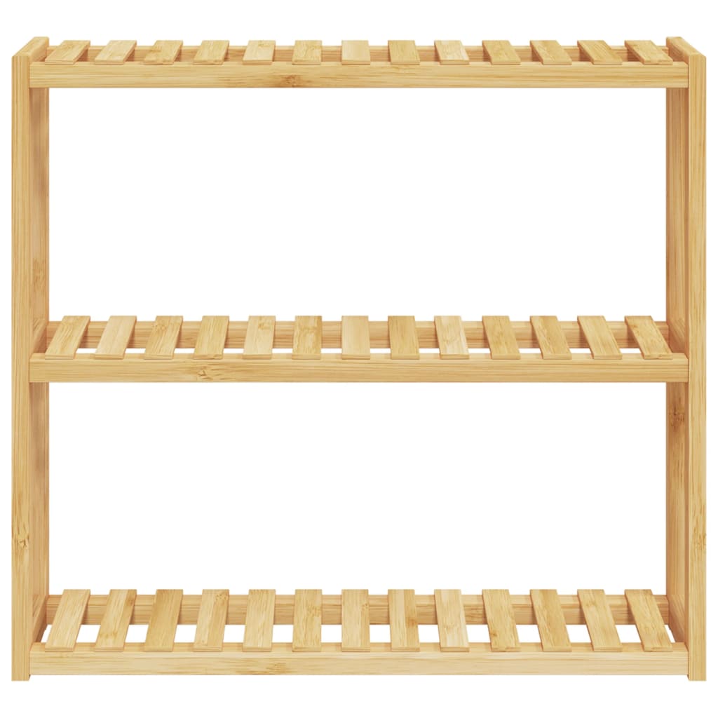 vidaXL Bathroom Shelf 3-Tier Wall-mounted 60x15x54 cm Bamboo 3