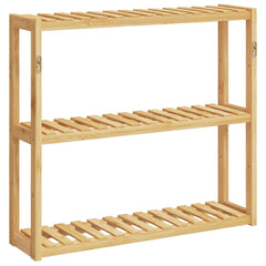 vidaXL Bathroom Shelf 3-Tier Wall-mounted 60x15x54 cm Bamboo 4