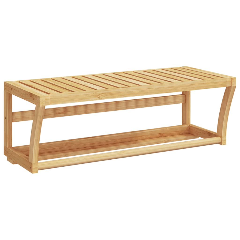 vidaXL Towel Shelf Wall-mounted 60x25x20 cm Bamboo 2
