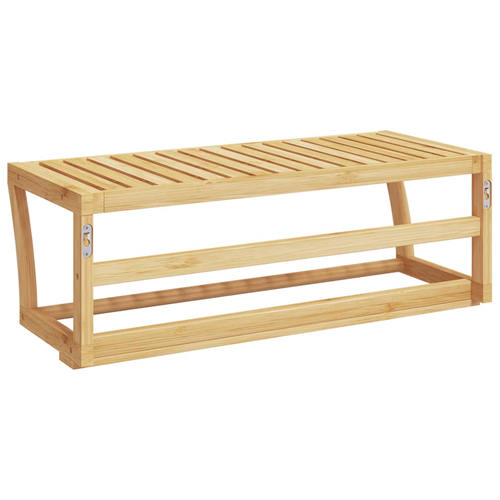 vidaXL Towel Shelf Wall-mounted 60x25x20 cm Bamboo 5