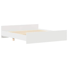 Bed Frame without Mattress 200x200 cm White
