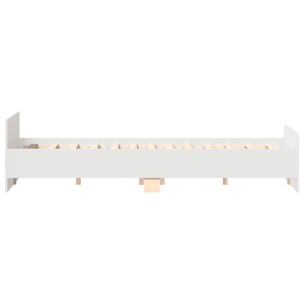 Bed Frame without Mattress 200x200 cm White