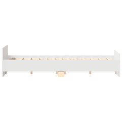Bed Frame without Mattress 200x200 cm White