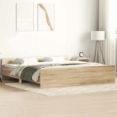 Bed Frame without Mattress 200x200 cm Sonoma oak