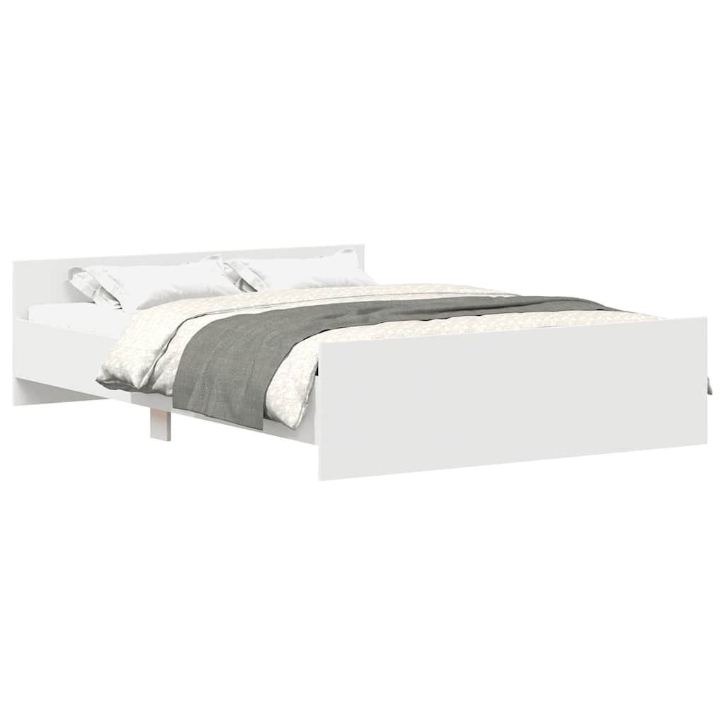 Bed Frame without Mattress 140x200 cm White