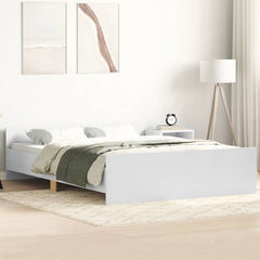 Bed Frame without Mattress 140x200 cm White