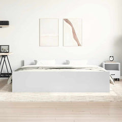 Bed Frame without Mattress 160x200 cm White
