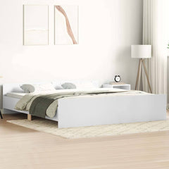 Bed Frame without Mattress 160x200 cm White