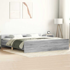 Bed Frame without Mattress Grey sonoma