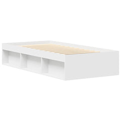 Bed Frame without Mattress 100x200 cm White