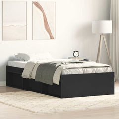 Bed Frame without Mattress 100x200 cm Black
