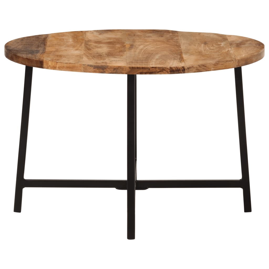 vidaXL Coffee Table 54x54x35 cm Solid Wood Mango and Iron 3