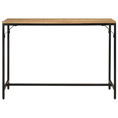 Dining Table 110x55x75 cm Solid Rough Mango Wood and Iron