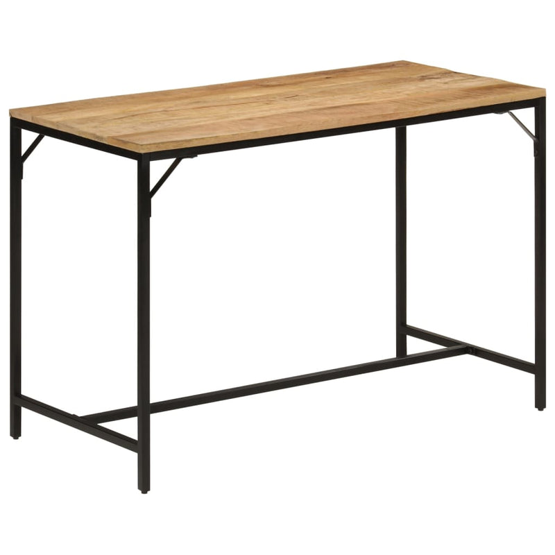 Dining Table 110x55x75 cm Solid Rough Mango Wood and Iron