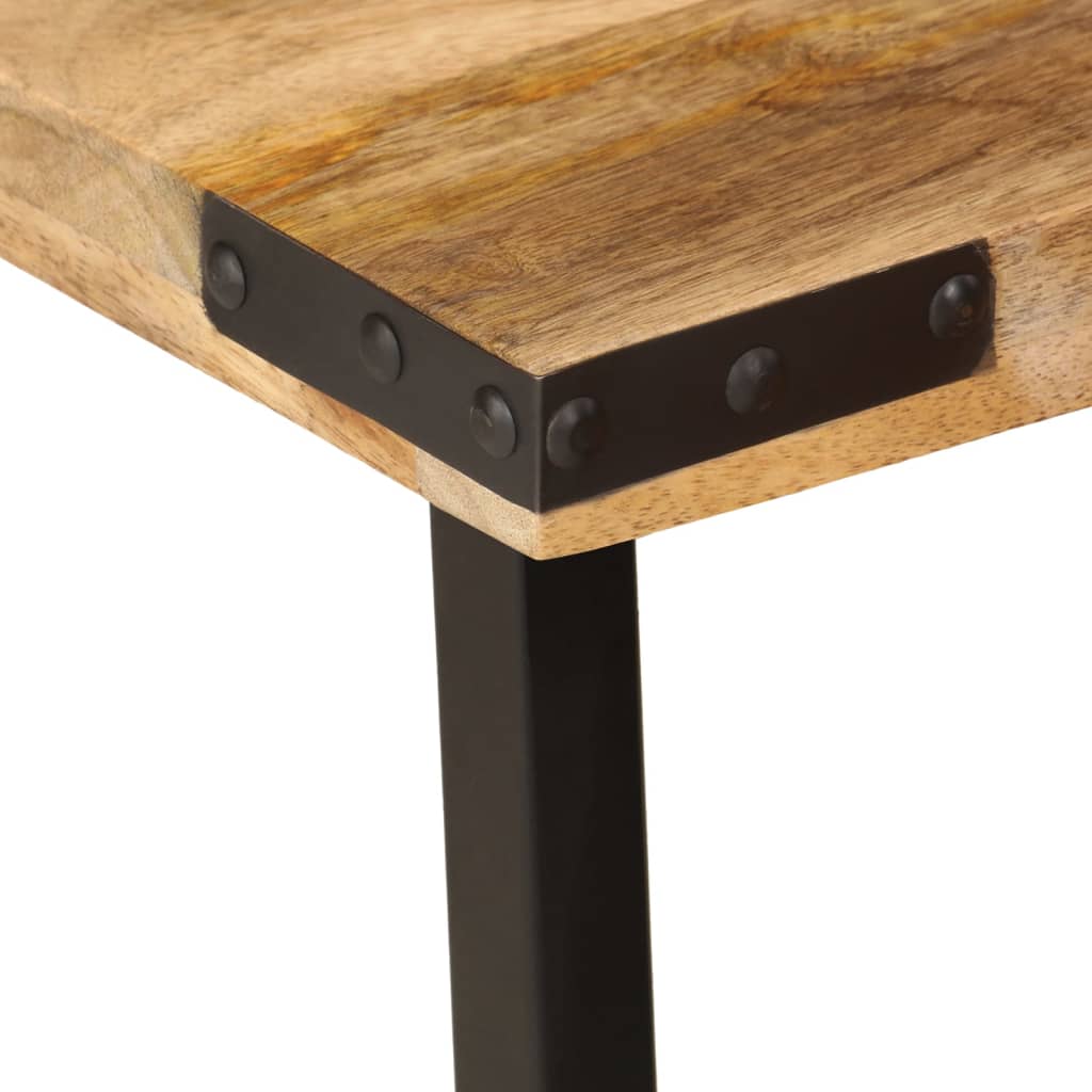 vidaXL Nesting Coffee Tables 3 pcs Solid Wood Mango and Iron 6
