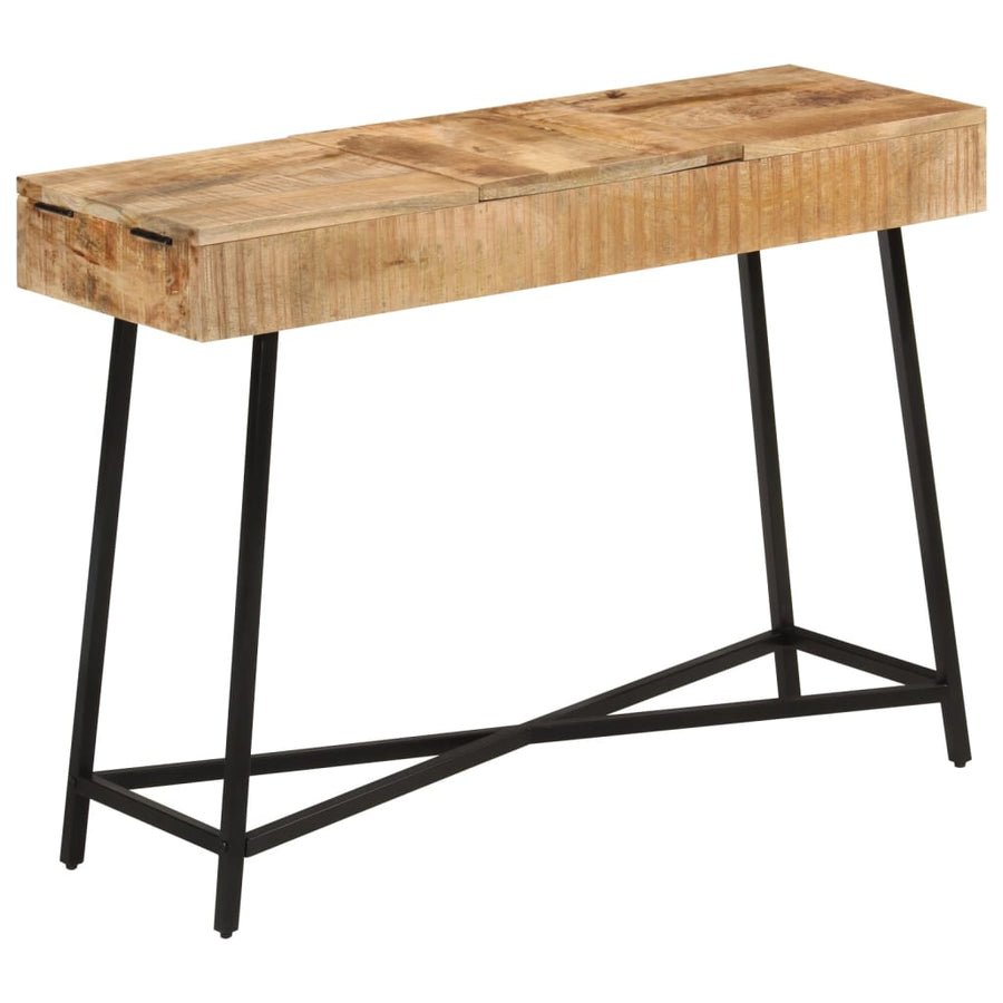 vidaXL Dressing Table 105x35x75 cm Solid Rough Mango Wood and Iron 1