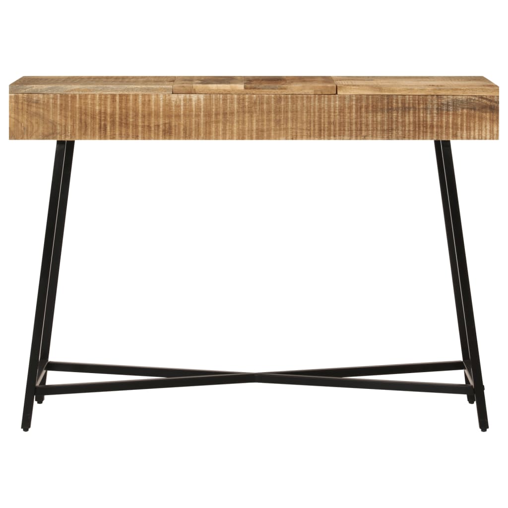 vidaXL Dressing Table 105x35x75 cm Solid Rough Mango Wood and Iron 3