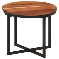 vidaXL Coffee Table 35x35x30 cm Solid Wood Acacia and Iron 1
