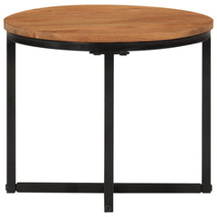 vidaXL Coffee Table 35x35x30 cm Solid Wood Acacia and Iron 2