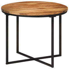 Coffee Table Solid Wood Acacia and Iron 55 x 55 x 45 cm
