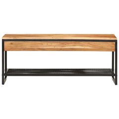 vidaXL Shoe Bench 110x35x45 cm Solid Wood Acacia and Iron 2