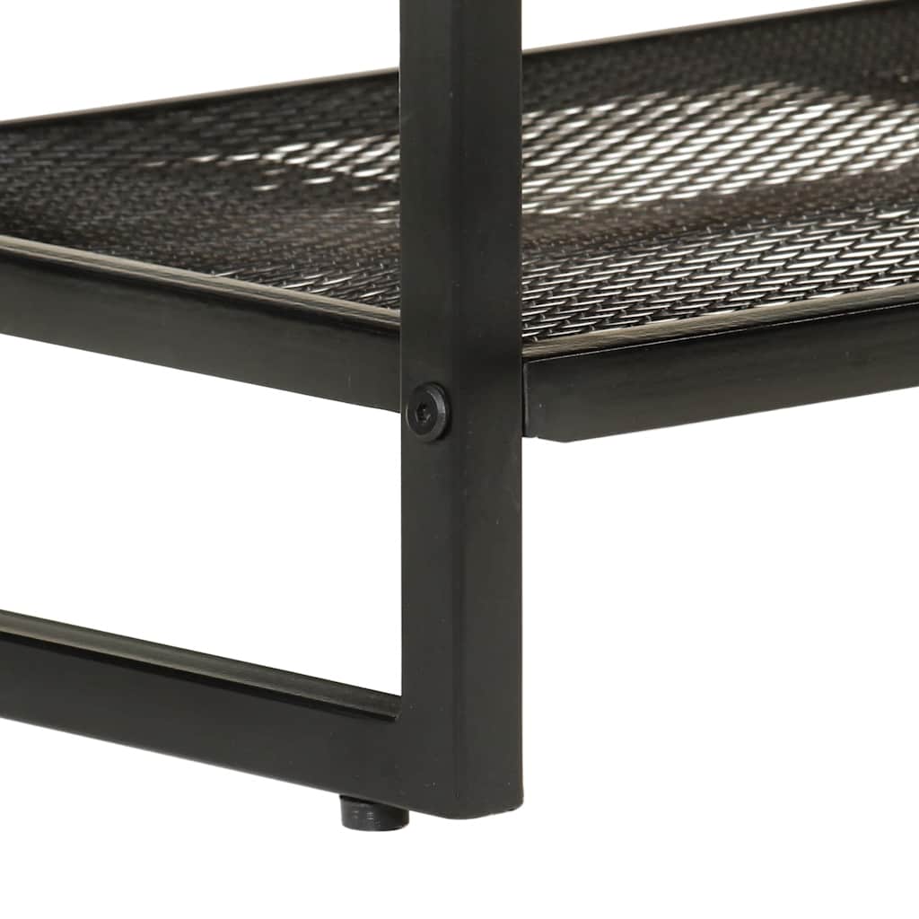 vidaXL Shoe Bench 110x35x45 cm Solid Wood Acacia and Iron 6