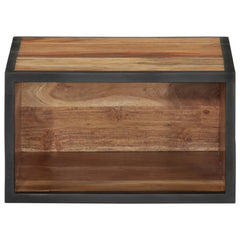 vidaXL Wall-mounted Bedside Cabinet 35x35x20 cm Solid Wood Acacia 2