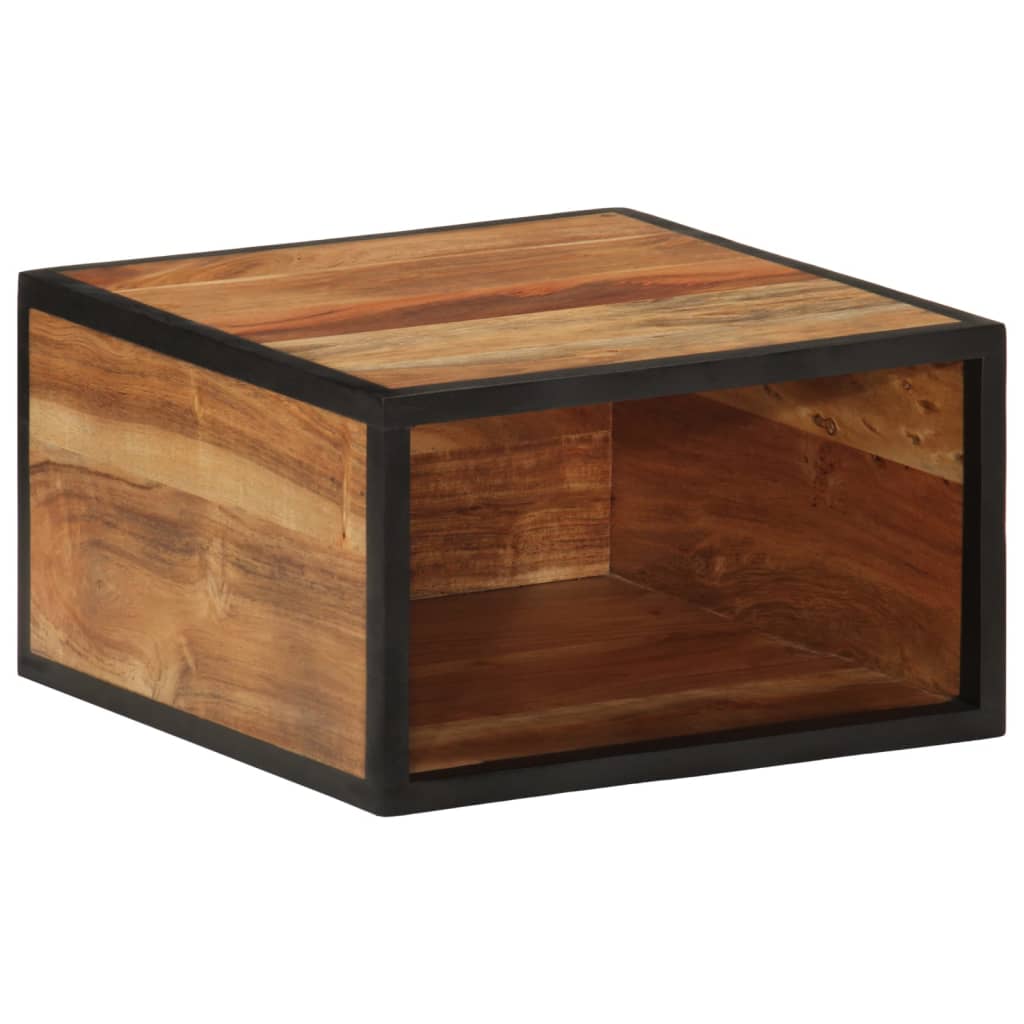 vidaXL Wall-mounted Bedside Cabinet 35x35x20 cm Solid Wood Acacia 4