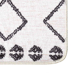 vidaXL Rug Washable Black and White 120x170 cm 5